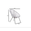 Outdoor Conversation Set With Ergonomic Lounge Chairs And Tempered Glass Table