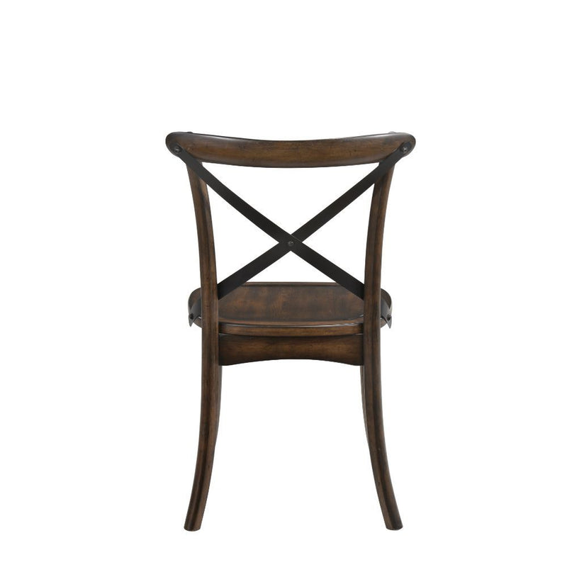 Kaelyn - Side Chair (Set of 2) - Dark Oak & Black - Atlantic Fine Furniture Inc