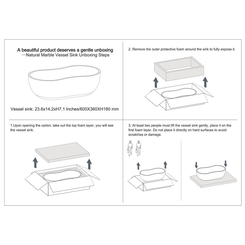 Bathroom Vessel Sink With Wavy Design