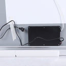 Modern LED Bathroom Vanity Mirror With Aluminum Frame, 45° Beveled Lights, Anti Fog - Silver