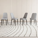 Modern Dining Chair With Cushions And Metal Legs