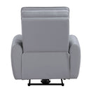 Jeromie - Power Motion Recliner With USB Port - Gray Synthetic Leather