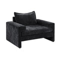 Chenille Upholstered Accent Chair With Wide Armrests And Ergonomic Back Support