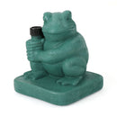 Whimsical - Frog Neptune Umbrella Base Concrete