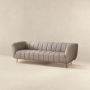 Lamattina - Genuine Italian Leather Channel Tufted Sofa