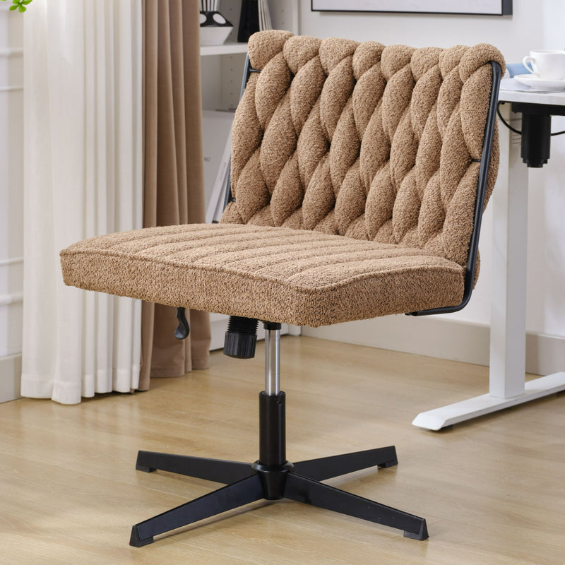 Armless Office Desk Chair No Wheels