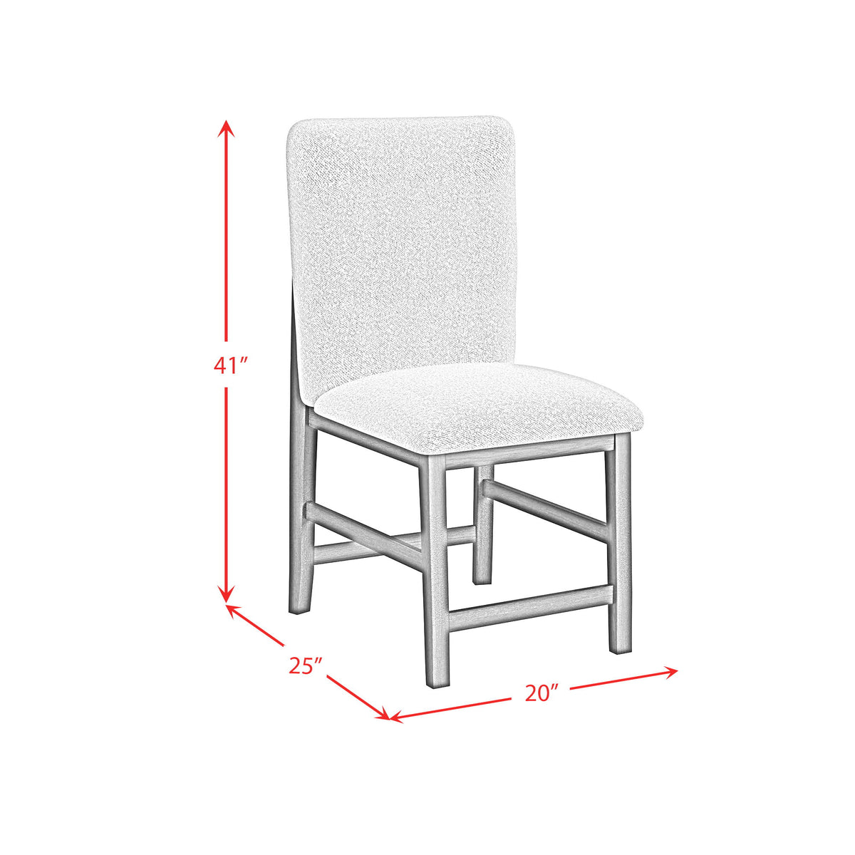 Portland Square Back Counter Stool (Set of 2) in Black / Gray by Elements International, view 4