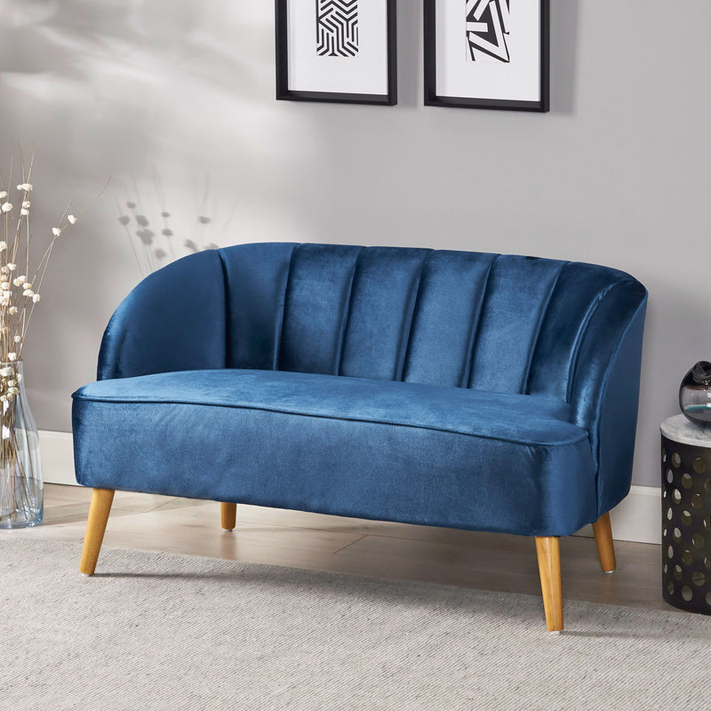 Modern Classic Shell Backed Loveseat