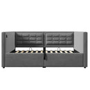 Upholstered Hydraulic Storage Daybed With USB & Type C Charging