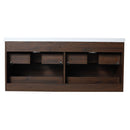 Modern Floating Bathroom Vanity With Dual Resin Sink, Soft Close Drawers