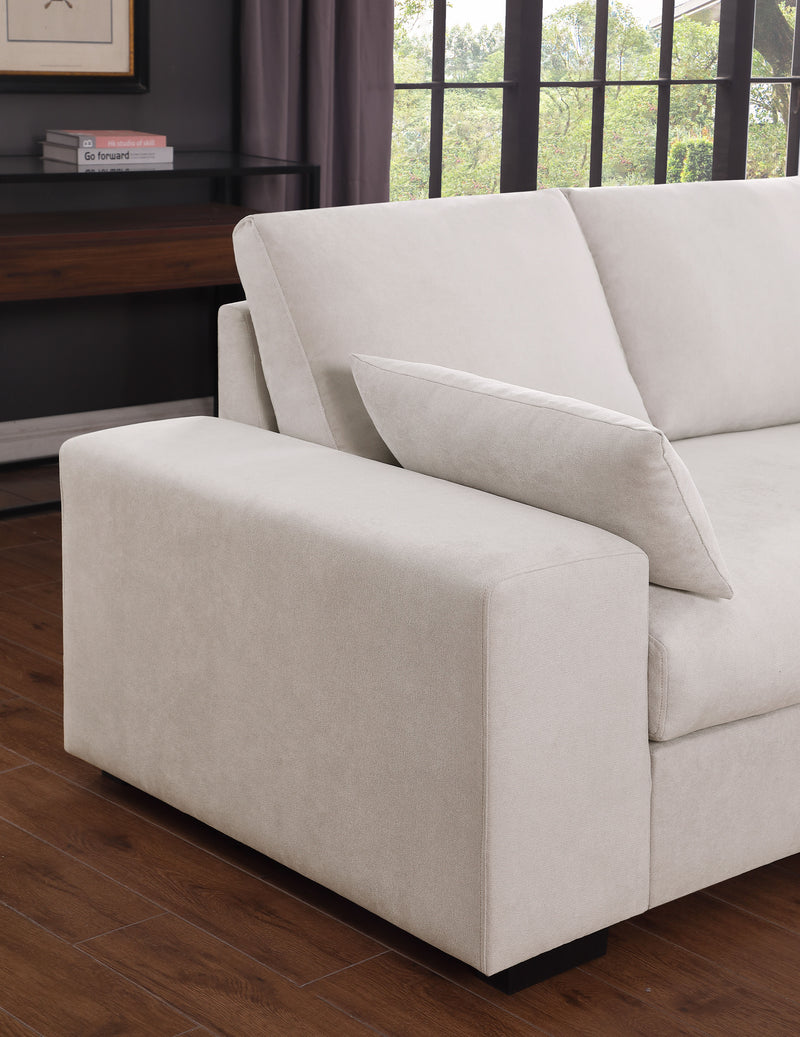 Joshua - 100" Sectional Sofa with Right Facing Chaise and Console Ottoman