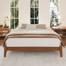 Solid Dry Bamboo Platform Bed Frame, With Slat Support