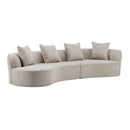 Elegant Curved Sectional Sofa With Full Foam Comfort