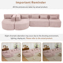 Upholstered Sofa Free Combined Sofa Couch With 2 Chaise Lounge And Five Back Pillows For Living Room