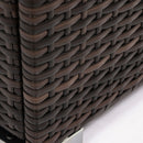 Propane Gas Square Fire Pit, Tile Tabletop With Beautiful Wicker Base For Outside