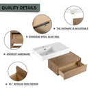 Modern Wall Mounted Bathroom Vanity With Resin Sink And Soft Close Drawer In Imitative - Imitative Oak