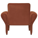 Liana - Upholstered Roll Arm Accent Armchair - Rust