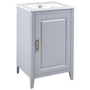 Modern Bathroom Vanity With Sink, Functional Drawer, Soft- Closing Door