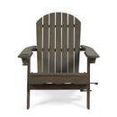 Zenithia - Outdoor Foldable Adirondack Chair With 2 Cup Holders
