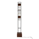 Bento - Contemporary Floor Lamp - Black / Walnut / White