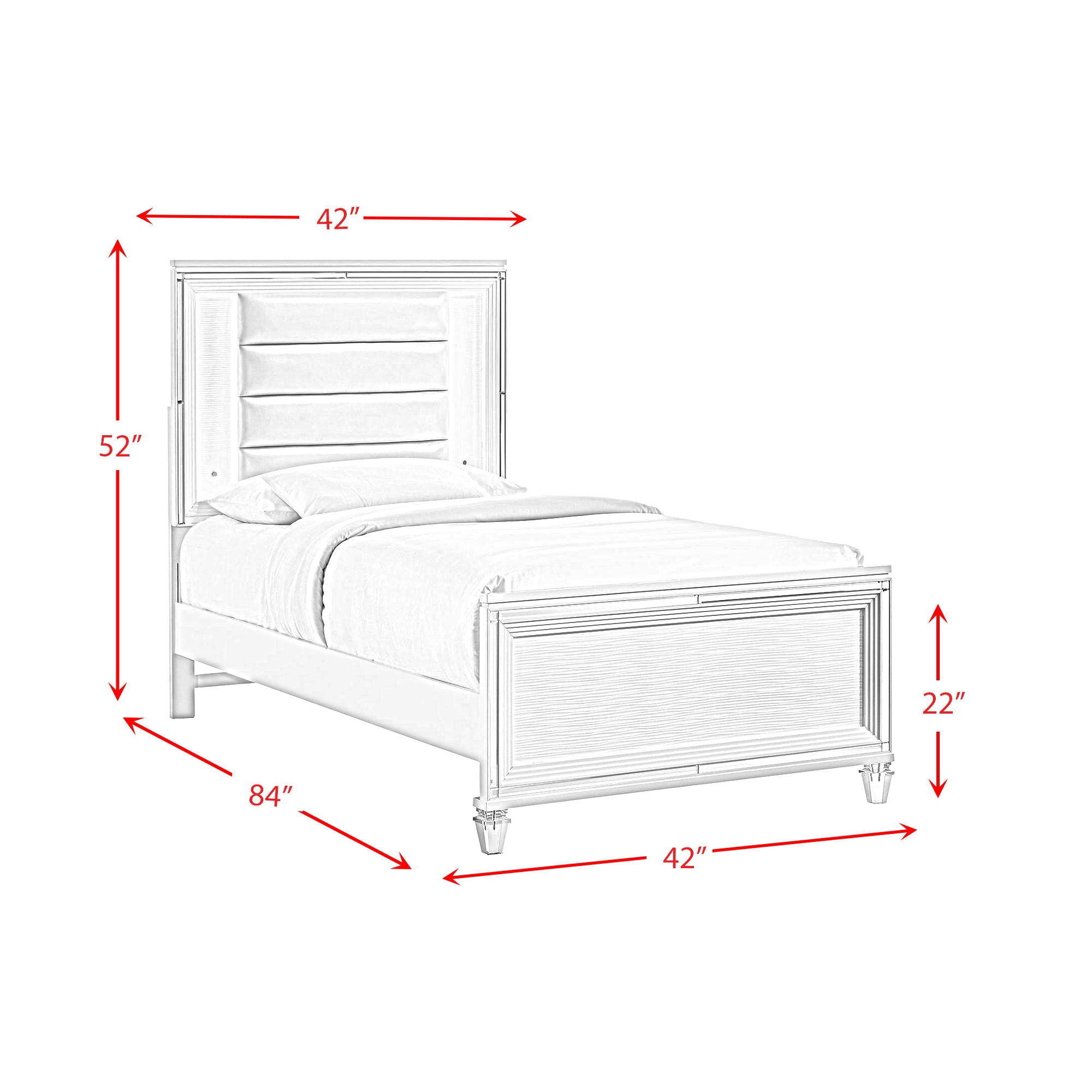 Lindy - Floor Mirror - Glossy White