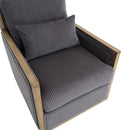 Comfy Accent Barrel Chair, 360 Degree Swivel