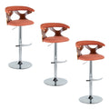 Gardenia - Mid Century Modern Adjustable Barstool With Swivel With Rounded T Footrest (Set of 2)