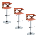 Gardenia - Mid Century Modern Adjustable Barstool With Swivel With Rounded T Footrest (Set of 2)
