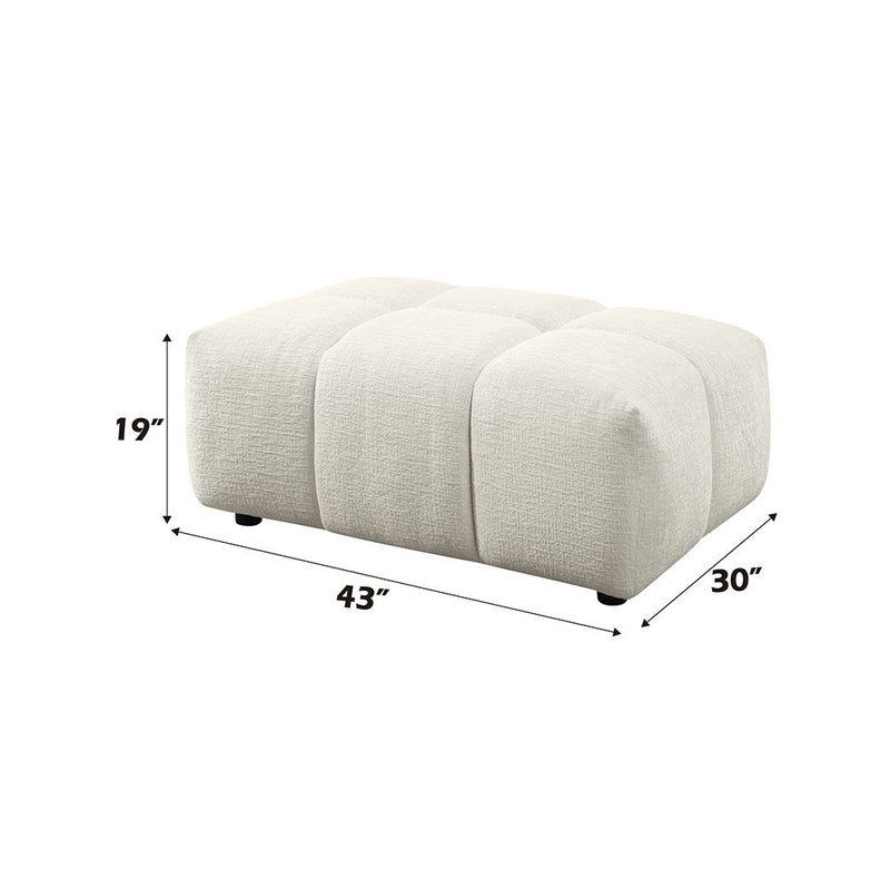 Loanna - Ottoman - Beige Linen