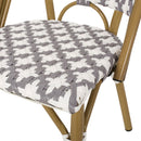 Chic French Bistro Chair With Durable Rattan And Aluminum Frame
