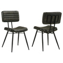 Misty - Leather Upholstered Dining Chair (Set of 2) - Espresso - Atlantic Fine Furniture Inc