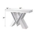 Noralie - Accent Table - Mirrored & Faux Diamonds - 31" - Atlantic Fine Furniture Inc