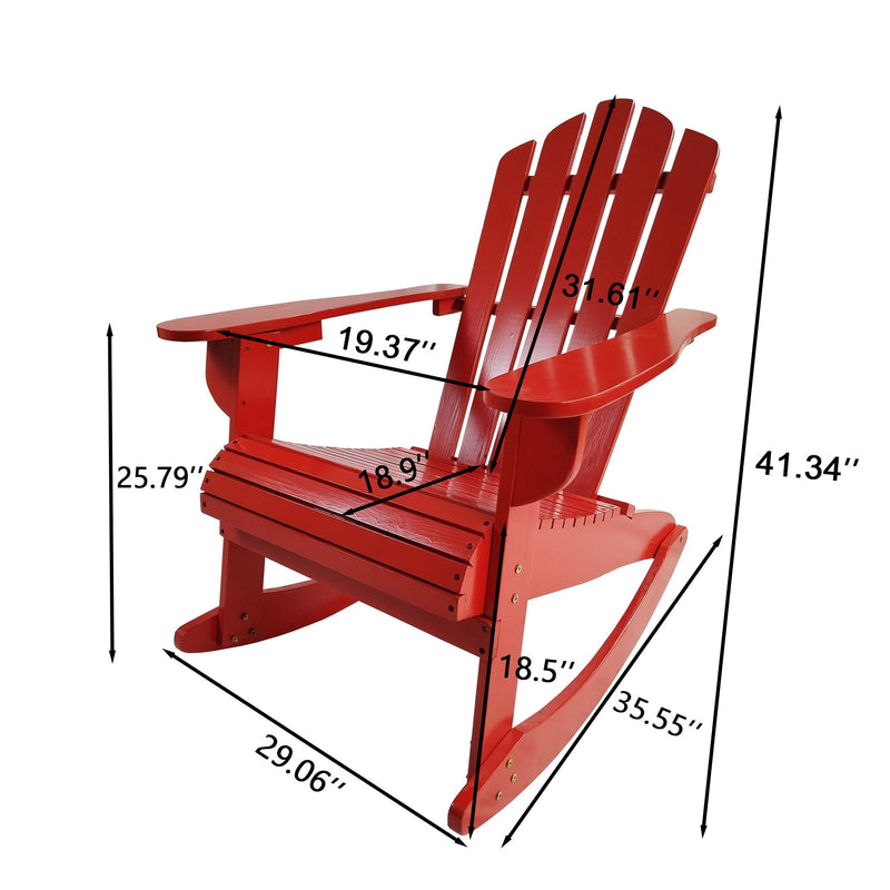 Reclining Outdoor Rocking Adirondack Chair