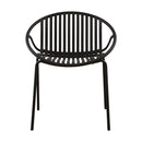 Stackable Outdoor Chairs With Breathable Plastic Backrest (Set of 2)