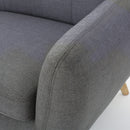 Modern Loveseat Sofa With Button Tufted Backrest