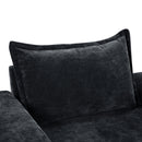 Chenille Upholstered Accent Chair With Wide Armrests And Ergonomic Back Support