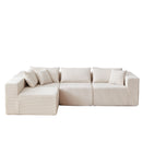 Modular L Shaped Sectional Compressed Sofa, Free Combination