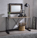 Jodie - Console Table - Rustic Oak & Antique Black Finish - Atlantic Fine Furniture Inc