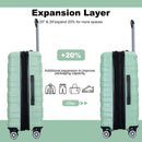 Luggage Set Of 5 Pieces, Expandable Hard Pc Luggage Set With Tsa Lock For Rotating Wheels