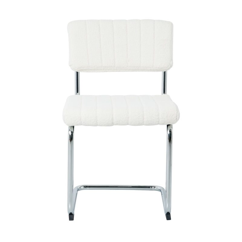 Modern Luxury Dining Chair With Metal Legs And Bow Design (Set of 4)