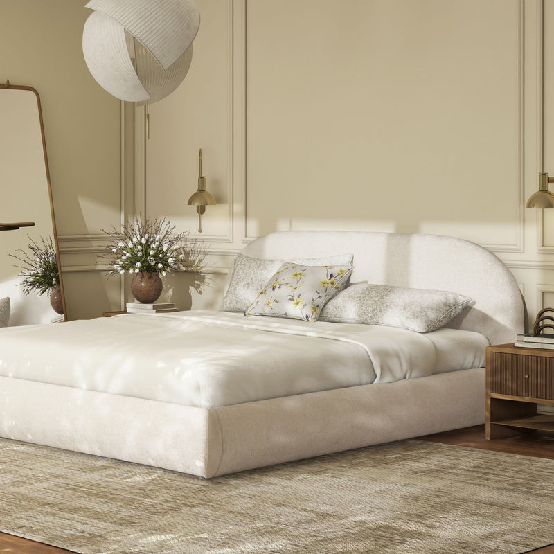 Archie Puffy Grounded - Upholstered Platform Bed
