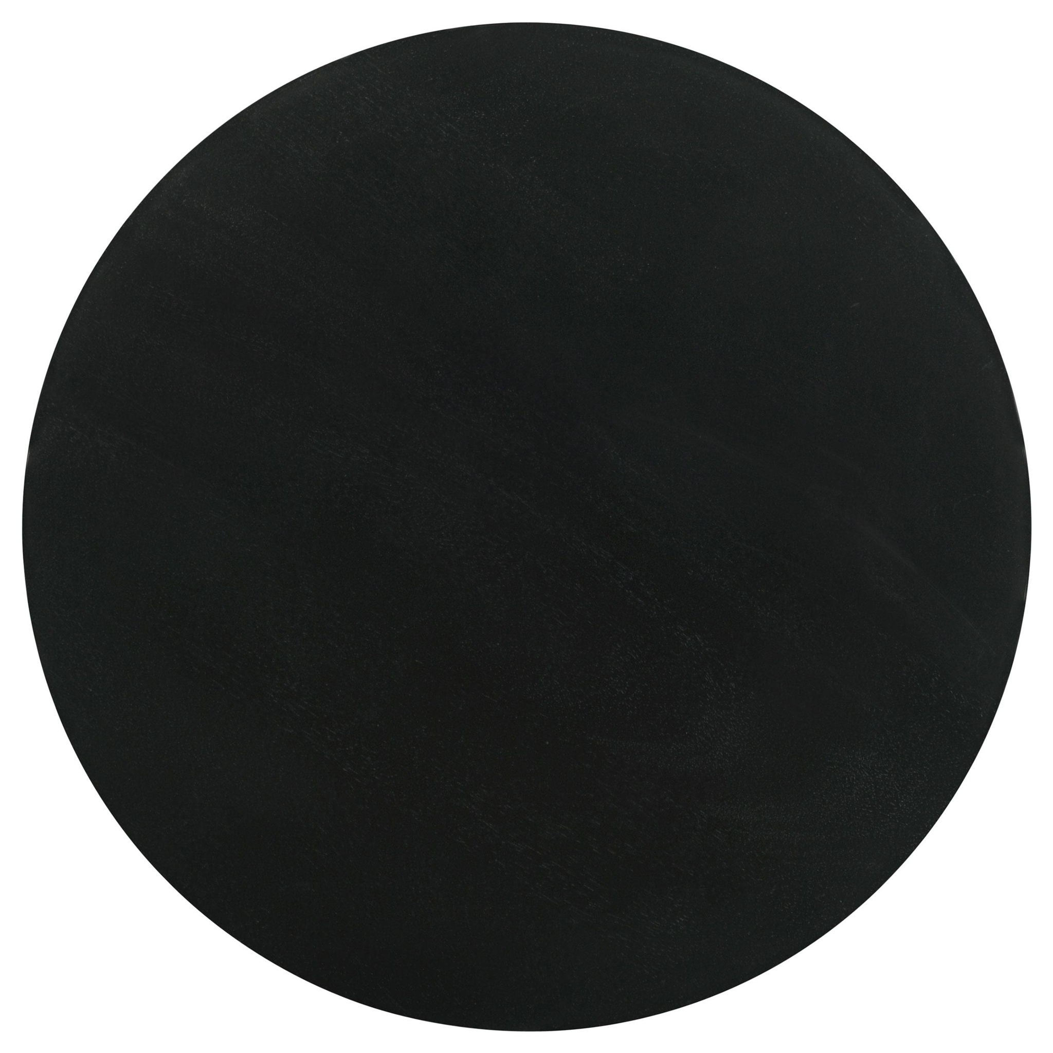Dianella Round Pedestal Base Accent Side Table Black Stain - Atlantic Fine Furniture Melbourne FL