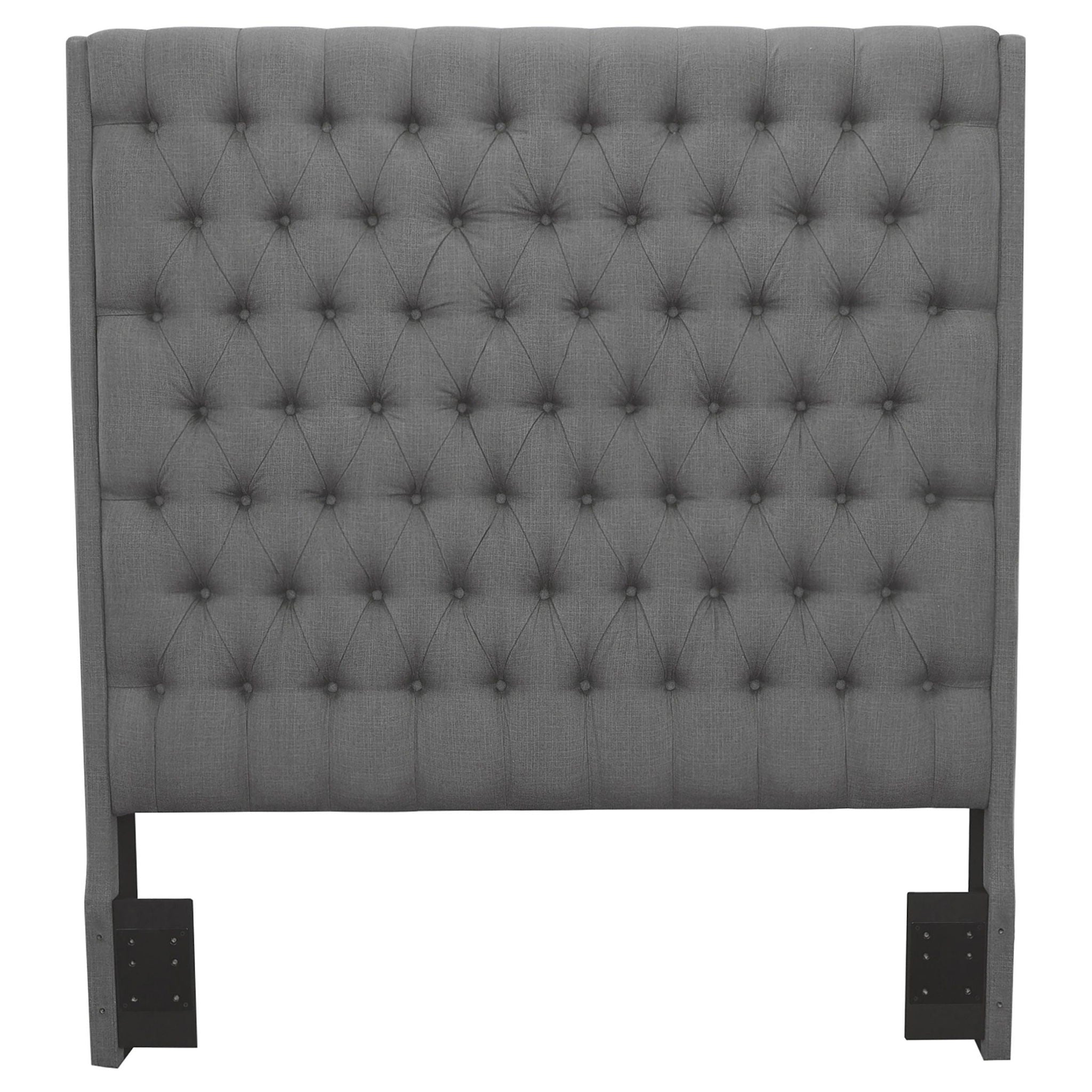 Camille Upholstered Eastern King Panel Headboard Grey