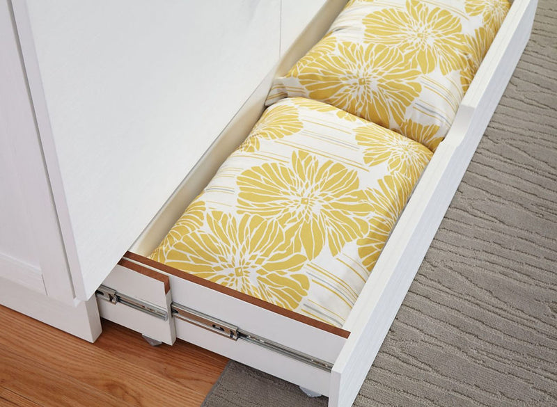 Madrid White Cabinet Bed