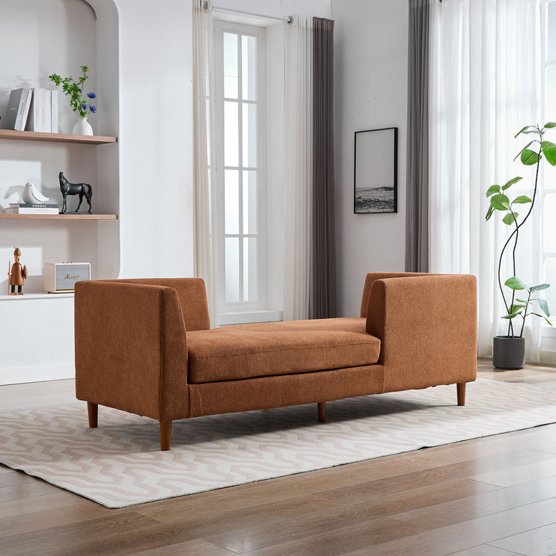 Wide Modern Double Sided Upholstered Chaise Lounge