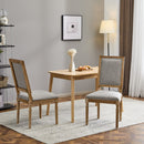 French Country Style Dining Chair With Upholstered Seating And Fluted Legs