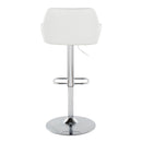 Daniella - Contemporary Adjustable Barstool With Swivel With Rounded Rectangle Footrest (Set of 2)