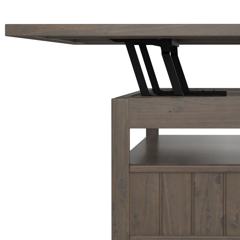 Lev - Lift Top Coffee Table - Smoky Brown