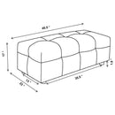 Everly - Boucle Upholstered Rectangular Ottoman - White