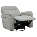 Adler - Upholstered Power Swivel Glider Recliner